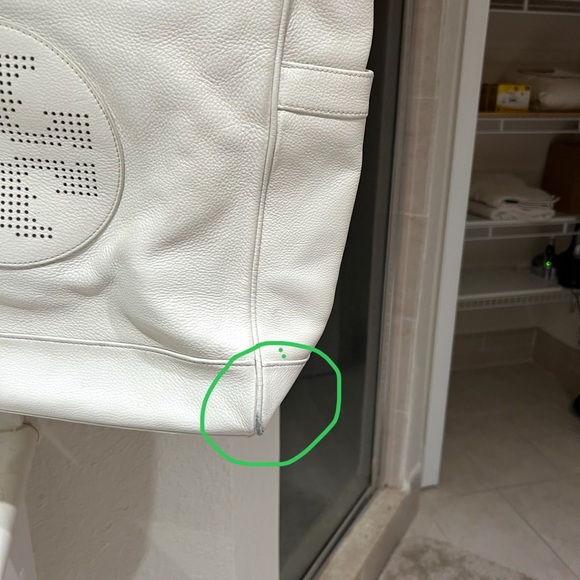 Tory Burch Ivory White Woman's Leather Shoulder Bag Handbag - Picture 15 of 15